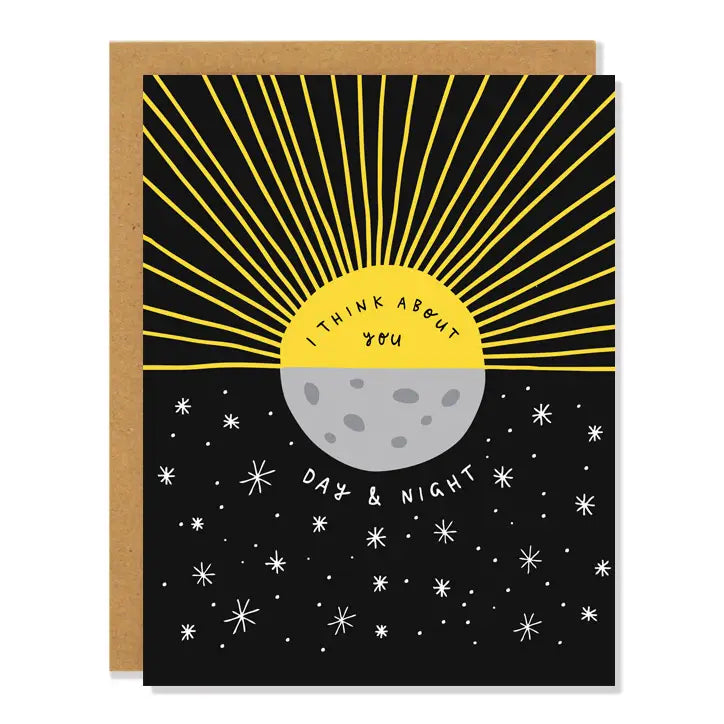 I think about you day and night greeting card