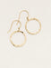 gold hammered hoop earrings