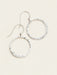 silver hammered hoop earrings