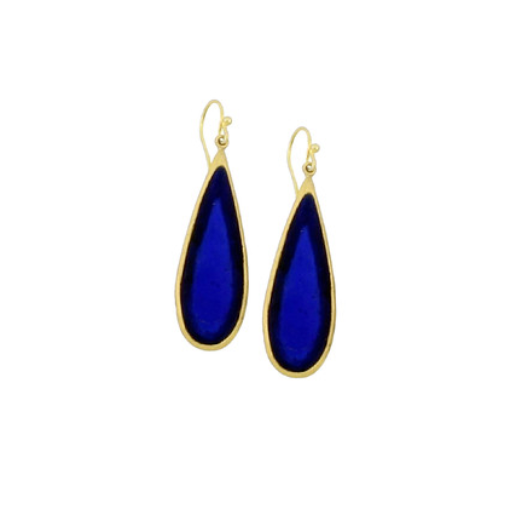 blue teardrop earrings