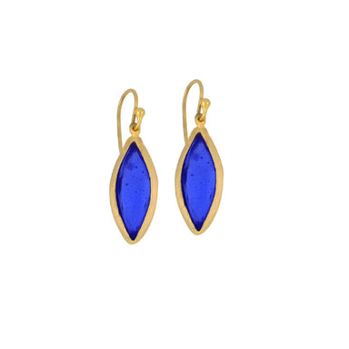 blue Marquis drop earrings