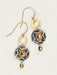 antiqued gold Swarovski earrings