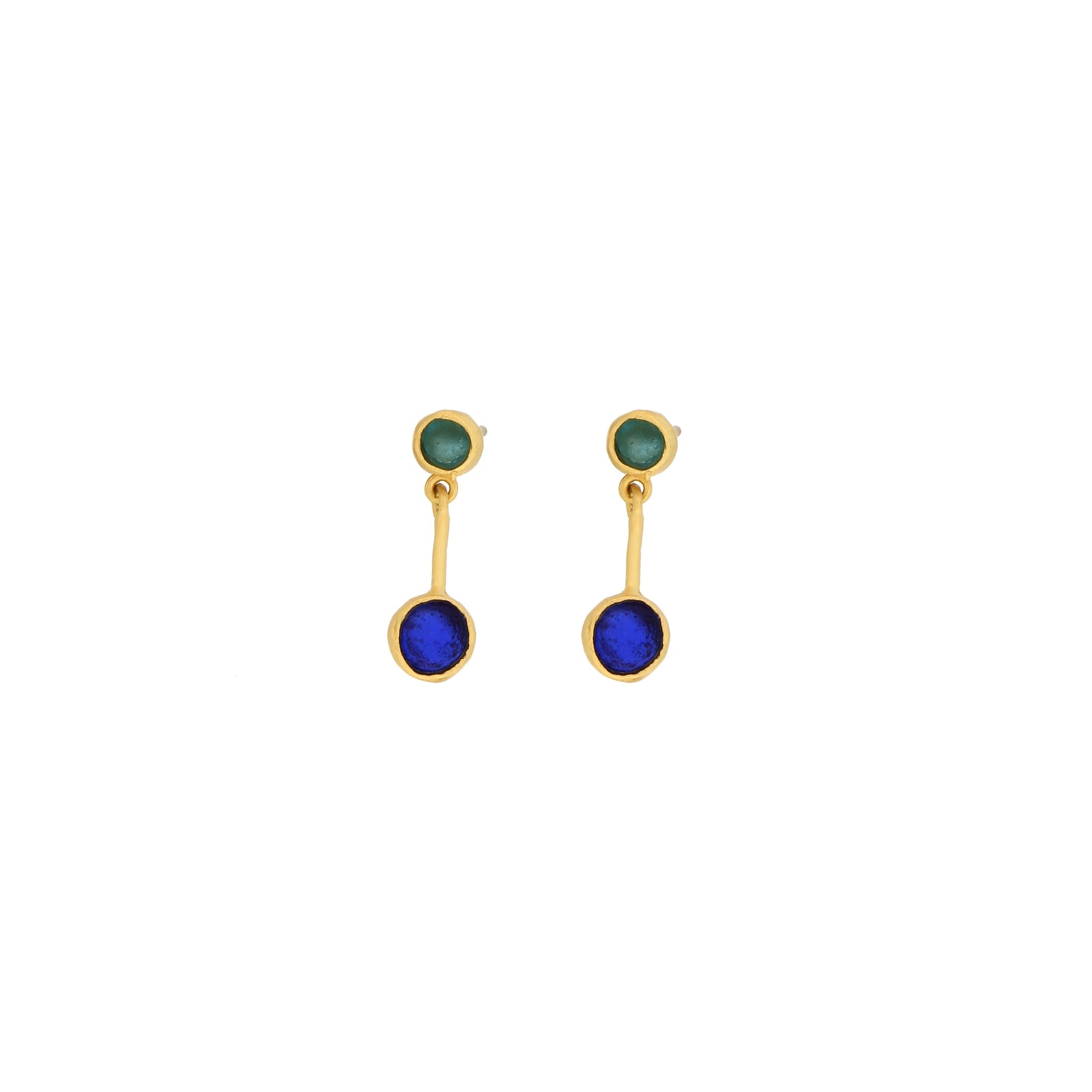 drop earrings with glass beads