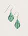 green leaf earrings