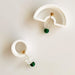 acrylic and jade earrings