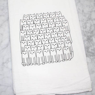 cat tea towel