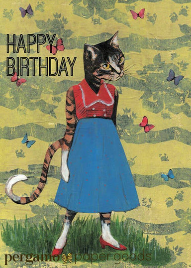 Happy Birthday Cat greeting card