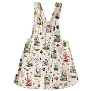 cute apron with birds and mushrooms