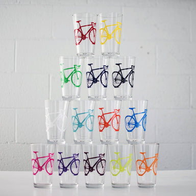 bicycle pint glasses