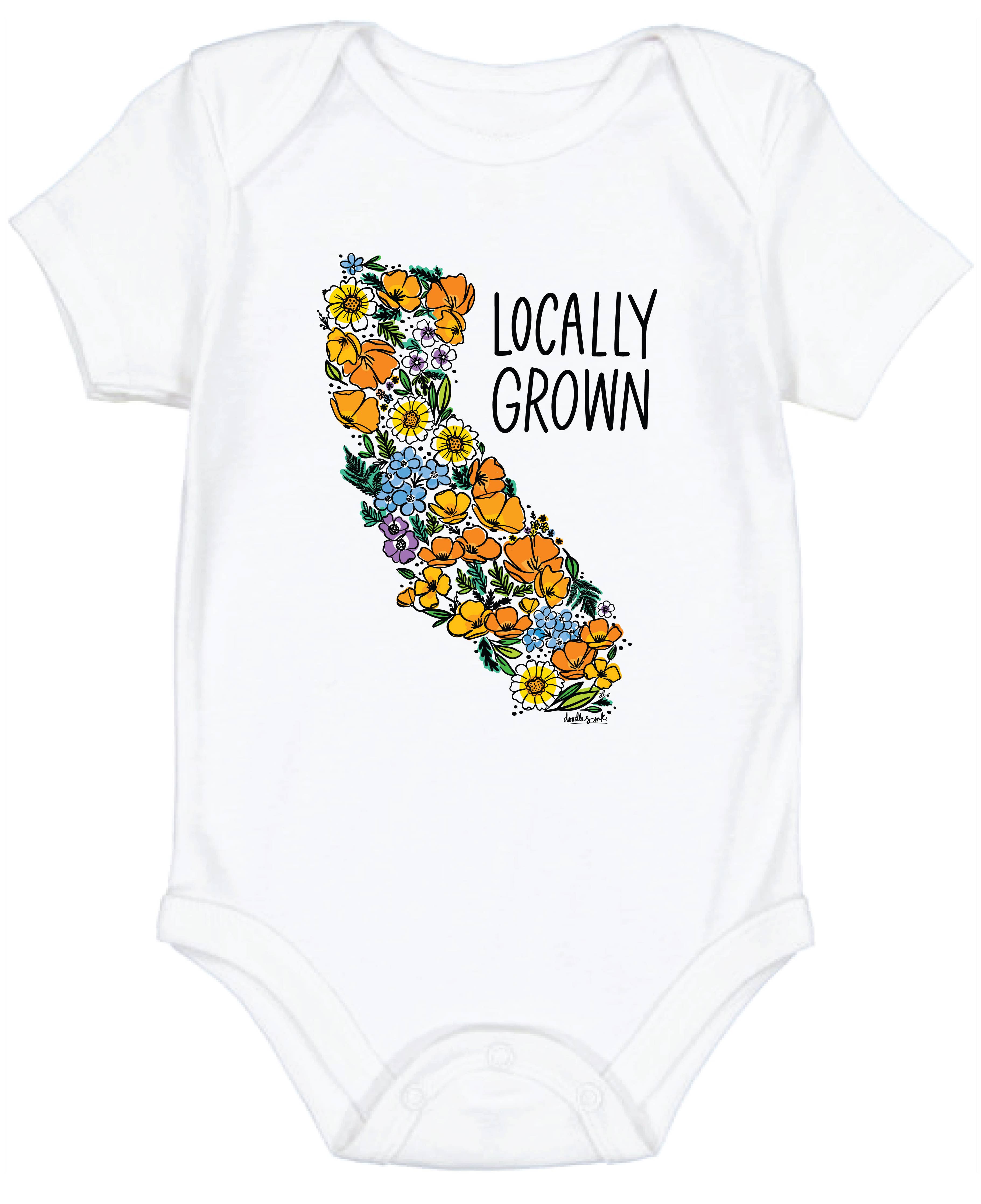 California Wildflowers - Locally Grown Onesie