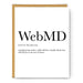 web md noun greeting card