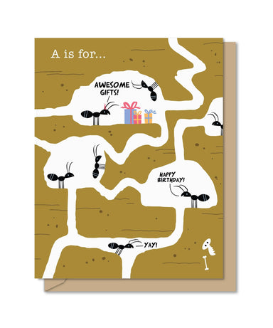 A is for Awesome Gifts Happy Birthday Greeting card