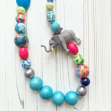 elephant beaded necklace