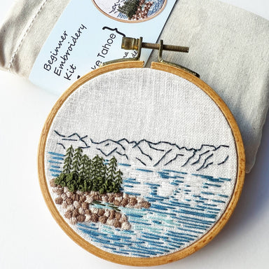 Lake embroidery kit