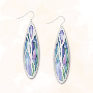 handcrafted oval earrings