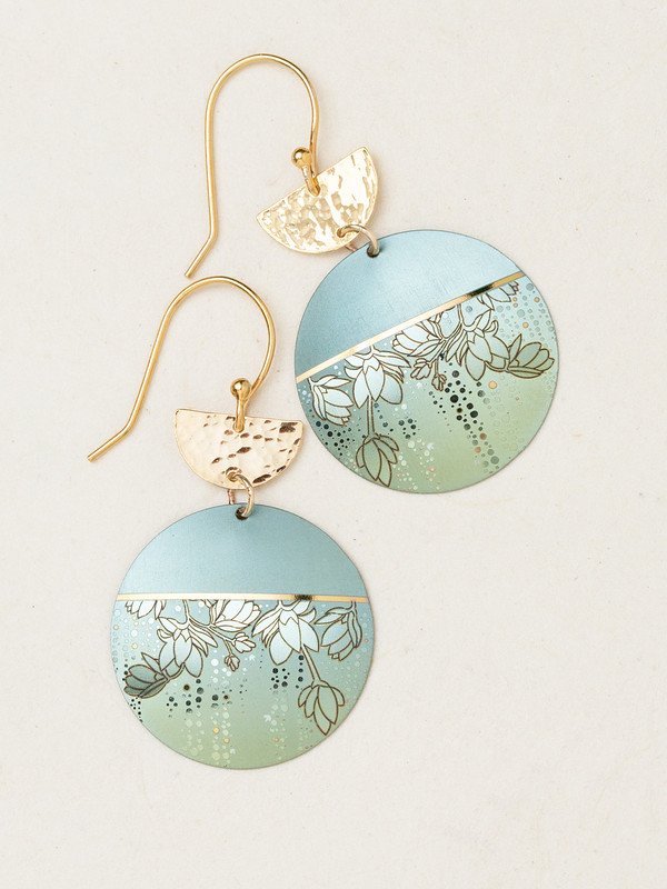 floral pendant earrings
