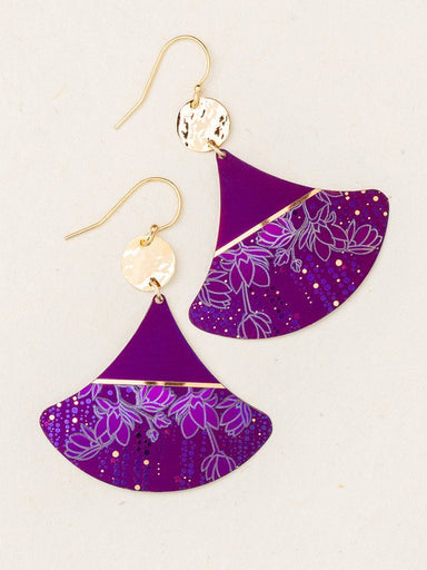 purple and gold earrings