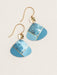 blue sunburst gold earrings