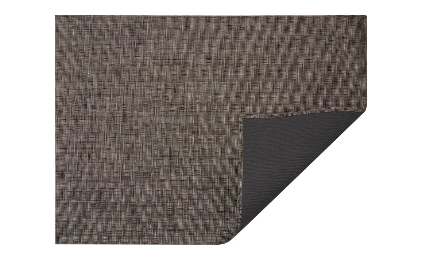 dark walnut Cool Grey basketweave floor mat