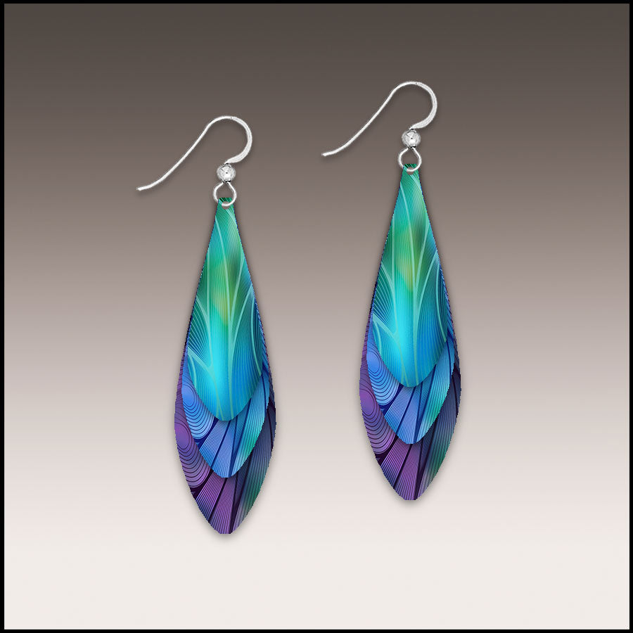 Multilayer Feather Earrings