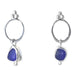 blue sea glass earrings