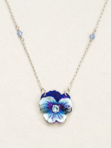 blue flower necklace