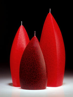 red short candles
