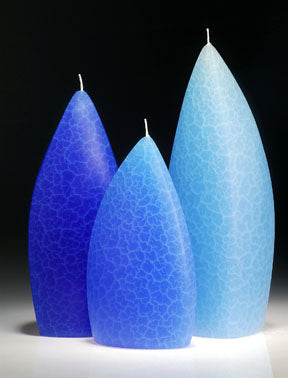 blue short candles