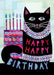 Happy Birthday cat Greeting card