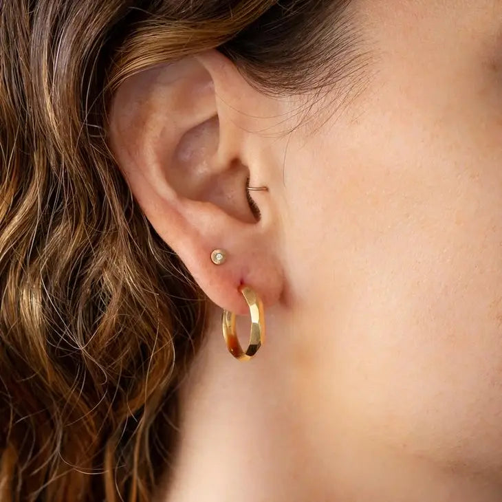 Denali Hoop Earrings in Vermeil