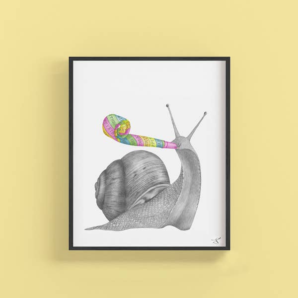 snail framed art print