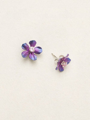 Swarovski flower post earrings