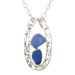 blue sea glass blue pendant