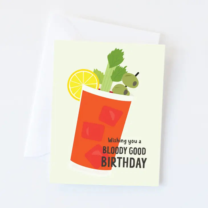 Wishing you a bloody good birthday greeting card