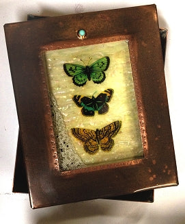 butterfly with pearl Reliquary Box