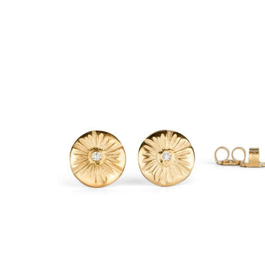 14k gold diamond stud earrings