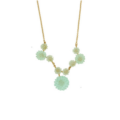 floral necklace with drop