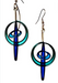 blue circle earrings