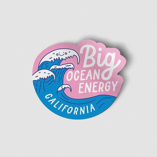 big ocean energy california sticker