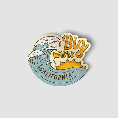 big waves california sticker