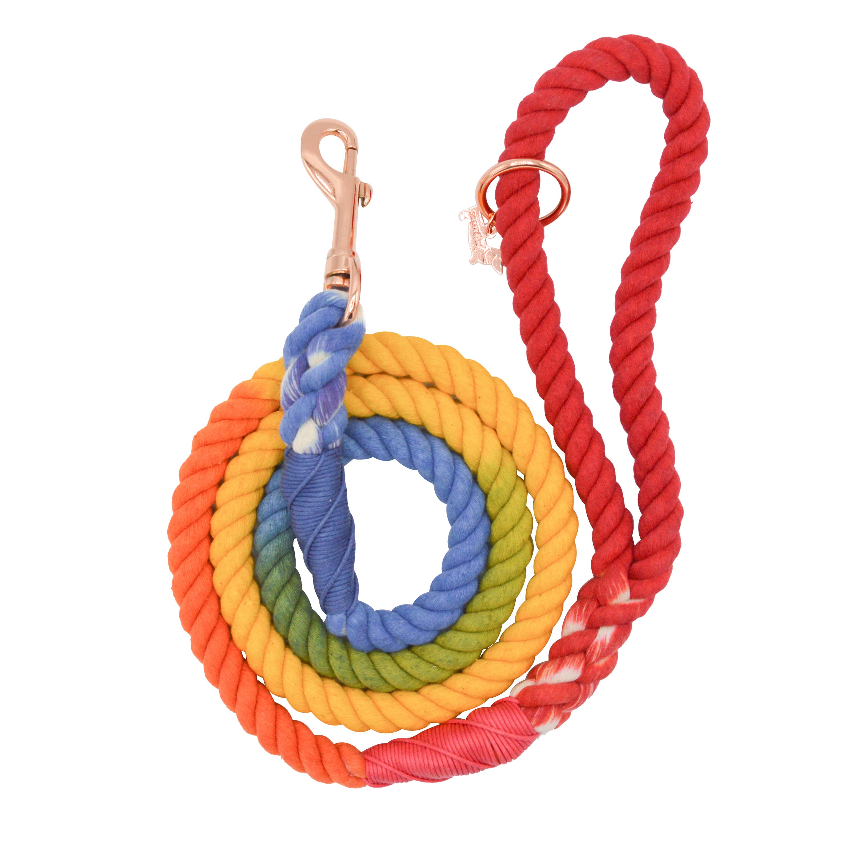 rainbow dog rope leash