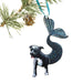 dog mermaid wood ornament