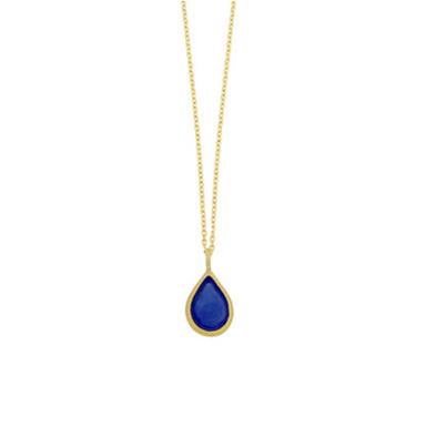 blue teardrop necklace