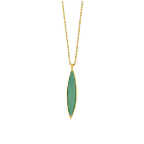green leaf gold pendant necklace