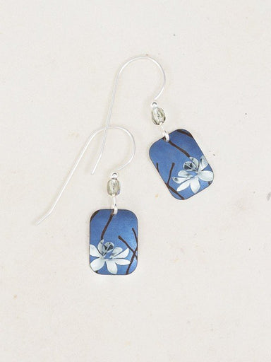 glass lotus petal earrings