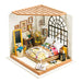 DIY miniature dollhouse bedroom