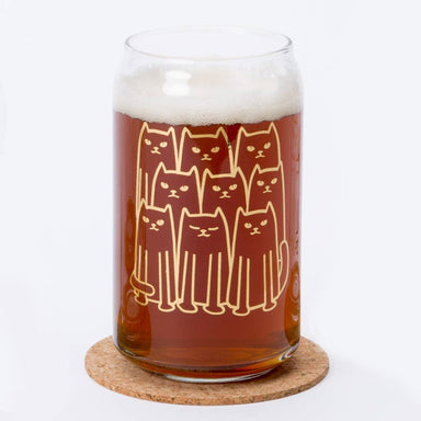 cat beer glass