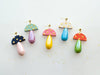 acrylic mushroom drop earrings