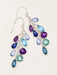 colorful glass cascade earrings