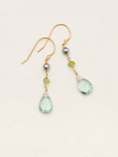 pearl and glass earrings